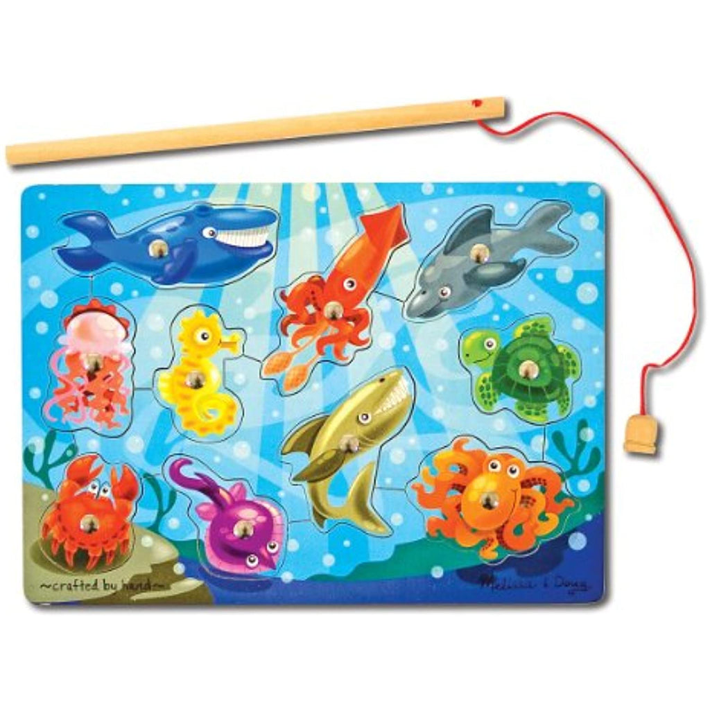 Melissa & Doug Magnetic Fishing Pole Game + Free Scratch Art Mini-Pad Bundle [37785]