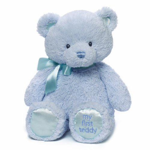 Baby GUND My 1st Teddy Bear Stuffed Animal Plush, Baby Boy Blue 15"