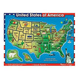 Melissa & Doug Wooden USA Map Sound Puzzle (40 Pieces) + Free Scratch Art Mini-Pad Bundle