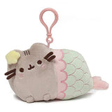 GUND Pusheen Mermaid Star Cat Plush Stuffed Animal Backpack Clip, Multicolor, 4.5"