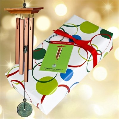 Woodstock Chimes Turquoise Chime with Holiday Wrapping