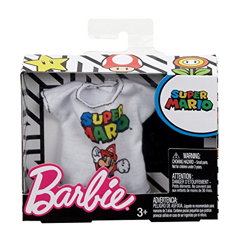 Barbie Super Mario White Shirt Fashion