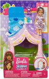 Barbie Skipper Babysitters Inc. Doll Playset Includes Small Toddler Doll, Pink Tent and Cloud-Print Sleeping Bag, Plus Bottle and Teddy Bear, Gift for 3 to 7 Year Olds