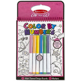 Melissa & Doug Pink: Color by Numbers Coloring Book & 1 Scratch Art Mini-Pad Bundle (05377)