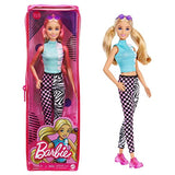 Barbie Fashionistas Doll #158 with Blonde Hair with Malibu Dress and Leggings, Toy for Kids 3 to 8 Years Old