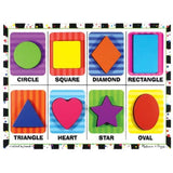 Melissa & Doug Shapes Themed Chunky Puzzle + FREE Scratch Art Mini-Pad Bundle [37303]