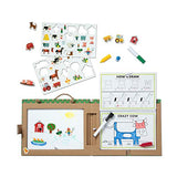 Melissa & Doug Natural Play: Play, Draw, Create Reusable Drawing & Magnet Kit  Farm (38 Magnets, 5 Dry-Erase Markers)