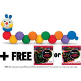 Melissa & Doug K's Kids Build an Inchworm Stacking Toy + Free Scratch Art Mini-Pad Bundle [91794]