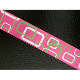Polyester Grosgrain Ribbon for Decorations, Hairbows & Gift Wrap by Yame Home (7/8-in by 10-yds, Rectangular Shapes w/pink background)