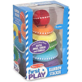 Melissa & Doug Soft Rainbow Stacker: First Play Series & 1 Scratch Art Mini-Pad Bundle (03066)