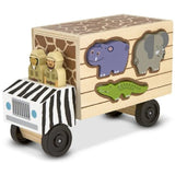 Melissa & Doug Animal Rescue Shape-Sorting Truck & 1 Scratch Art Mini-Pad Bundle (05180)