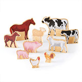 Guidecraft Wedgies Farm Animals Set - Kids Preschool Learning and Development Toy