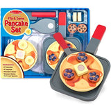 Melissa & Doug Flip & Serve Pancake - Wooden Play Food Set + Free Scratch Art Mini-Pad Bundle