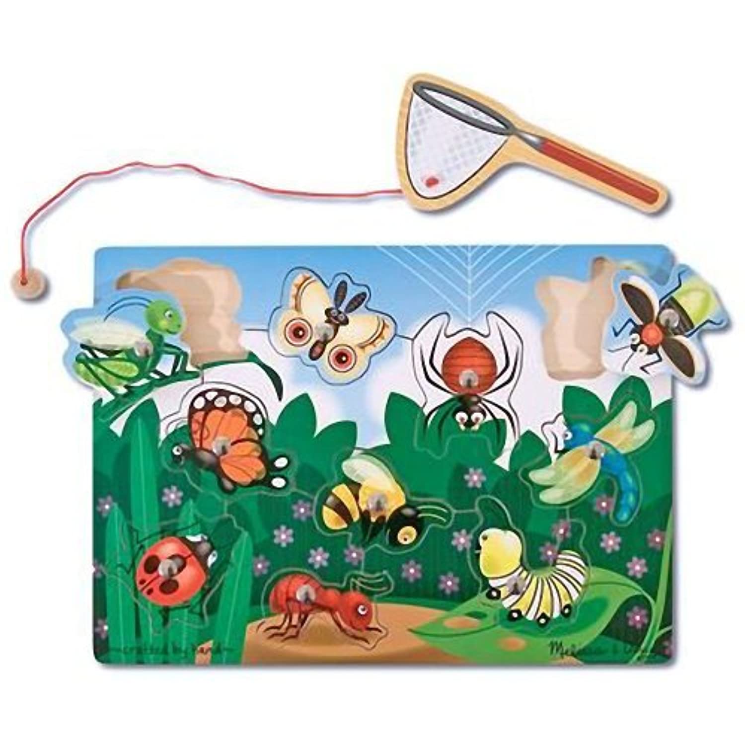Melissa & Doug Magnetic Bug Catching Game & 1 Scratch Art Mini-Pad Bundle (03779)