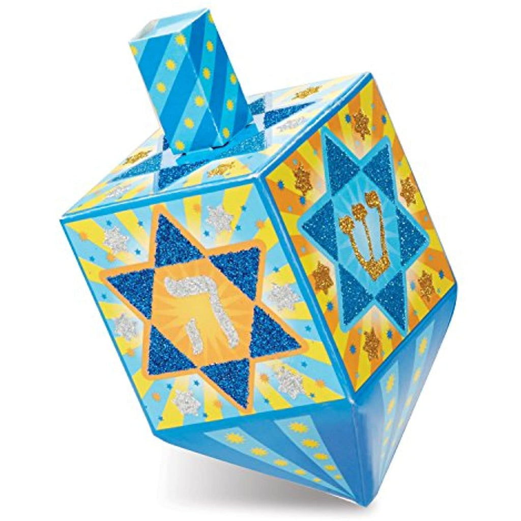 Melissa & Doug Menorah & Dreidel: Mess Free Glitter Series & 1 Scratch Art Mini-Pad Bundle (09247)