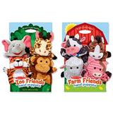 Melissa & Doug Hand Puppet Bundle - Farm & Zoo Friends