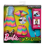 Barbie Crayola Rainbow Design Fashion Set