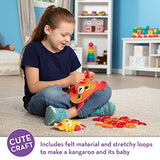 Melissa & Doug Loop It! Cuddly Kangaroos Beginner Craft Kit  Felt Kangaroo and Baby Joey