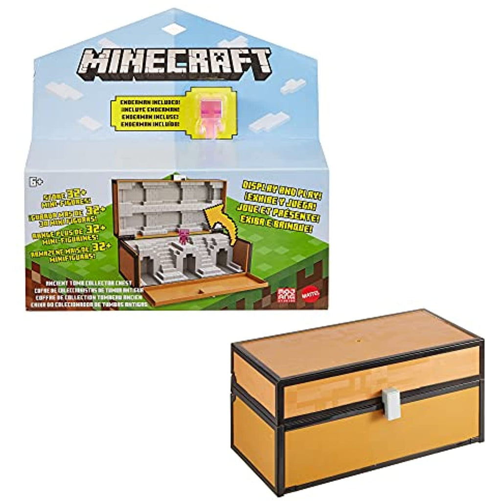 Minecraft Collector Chest and Exclusive Mini Figure, Carrying Chest for Video-Game Characters for Playing, Trading, and Collecting, Action and Battle Toy for Kids Ages 6 Years and Older