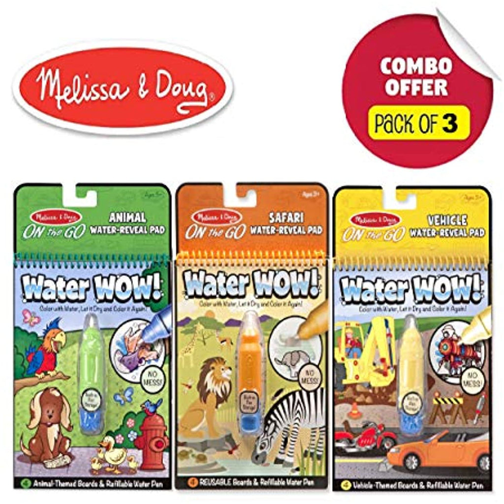 Melissa & Doug Vehicles Animals & Safari Water Wow On-The-Go Bundle