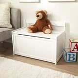 Melissa & Doug Wooden Toy Chest - White & Wooden Lift-Top Desk & Chair - White
