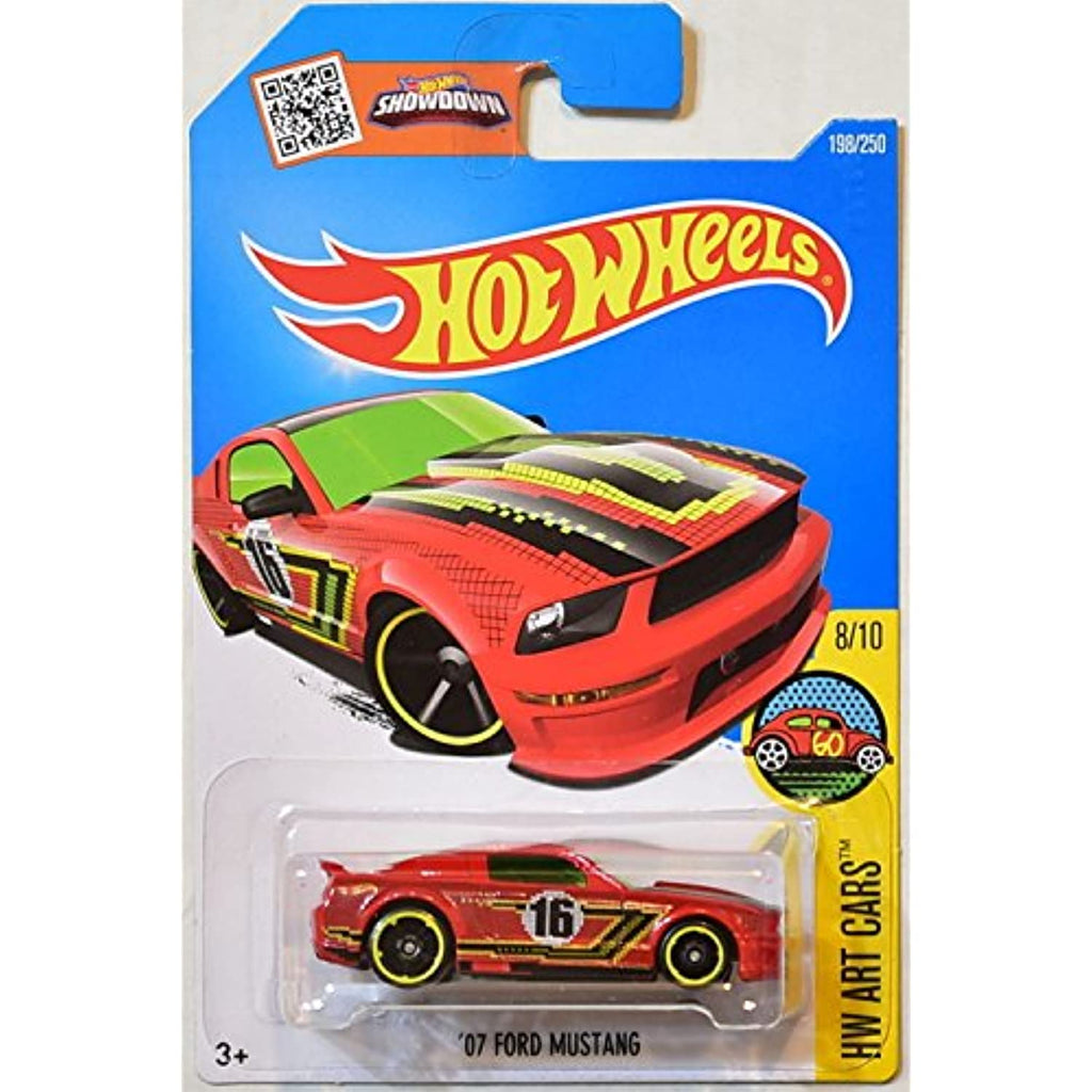 Hot Wheels 2016 HW Art Cars '07 Ford Mustang 198/250, Red