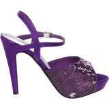 Touch Ups Women's Bev Platform Pump,Purple Sequins,8 M US
