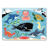 Melissa & Doug Sea Creatures Wooden Peg Puzzle (6 pcs)