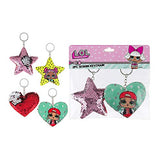 LOL Surprise Party Supplies, Party Favors Collection - 2 Pack Plush Flip Sequin Keychains