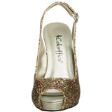 Coloriffics Women's Gala Pump,Gold Multi Glitter,5 M