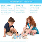 Melissa & Doug Wooden Chess and Pachisi - Blue