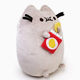 GUND Pusheen Snackables Potato Chip Cat Plush Stuffed Animal, Gray, 9.5"