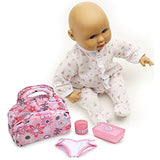 Melissa & Doug Bundle 2 Items Mine to Love Mariana 12-Inch Poseable Baby Doll with Romper and Hat Mine to Love Doll Diaper Changing Set with Bag, Wipes, Accessories (7