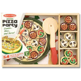 Melissa & Doug Wooden Playsets Bundle - Flip and Serve Pancake Set with Pizza Party Set - Ages 3 and Up - Imaginative Fun