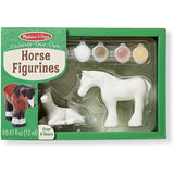 Melissa & Doug Horses Figurines: Decorate-Your-Own Kit & 1 Scratch Art Mini-Pad Bundle (08867)