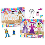 Melissa & Doug Dress-Up: Reusable Sticker Pad & 1 Scratch Art Mini-Pad Bundle (04198)