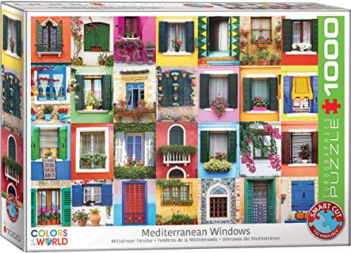 EuroGraphics (EURHR Mediterranean Windows 1000Piece Puzzle 1000Piece Jigsaw Puzzle