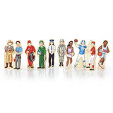 Guidecraft Wedgies Career Set of 30 Figures - Little Professionals Wooden Character Set, Kids Learning & Educational Toys