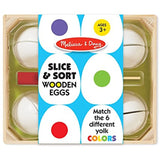Melissa & Doug Slice & Sort Wooden Eggs: Play Food Set & 1 Scratch Art Mini-Pad Bundle (09301)