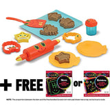 Melissa & Doug Seaside Sidekicks Sand Cookie Set: Sunny Patch Beach Play Series & 1 Scratch Art Mini-Pad Bundle (06434)