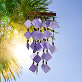 Woodstock Chimes CDCU The Original Guaranteed Musically Tuned Chime Asli Arts Collection, Diamond Capiz - Purple