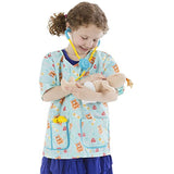 Melissa & Doug Pediatric Nurse Costume & 1 Scratch Art Mini-Pad Bundle (08519)