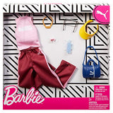 Barbie Storytelling Fashion Pack of Doll Clothes Inspired by Puma: Top, Track Pants and 6 Accessories Dolls, Gift for 3 to 8 Year Olds, Multi, Model:GJG30