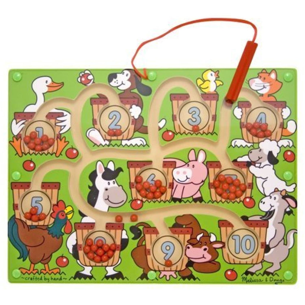 Melissa & Doug Magnetic Number Maze & 1 Scratch Art Mini-Pad Bundle (02280)