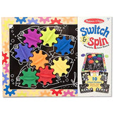 Melissa & Doug Switch and Spin Magnetic Gear Board & 1 Scratch Art Mini-Pad Bundle (03745)