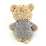 GUND Free Hugs Gray T-Shirt Teddy Bear Stuffed Animal Plush, Tan, 12.5"