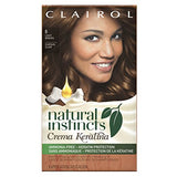 Clairol Natural Instincts Crema Keratina Hair Color Kit, Light Brown 6 Cappuccino Creme