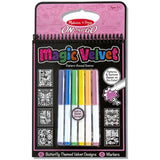 Melissa & Doug Butterfly: Magic Velvet Pattern Reveal Scenes & 1 Scratch Art Mini-Pad Bundle (05394)