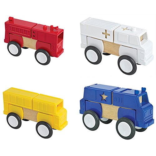 GUIDECRAFT USA BLOCK MATES COMMUNITY VEHICLES SET (Set of 3)