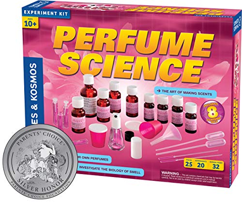 Thames & Kosmos Perfume Science Kit, 20 Experiments with Fragrances & Chemistry, 32 Page Color Lab Manual & Guide, A Stem Kit For Ages 10+, A Parents' Choice Silver Award Winner